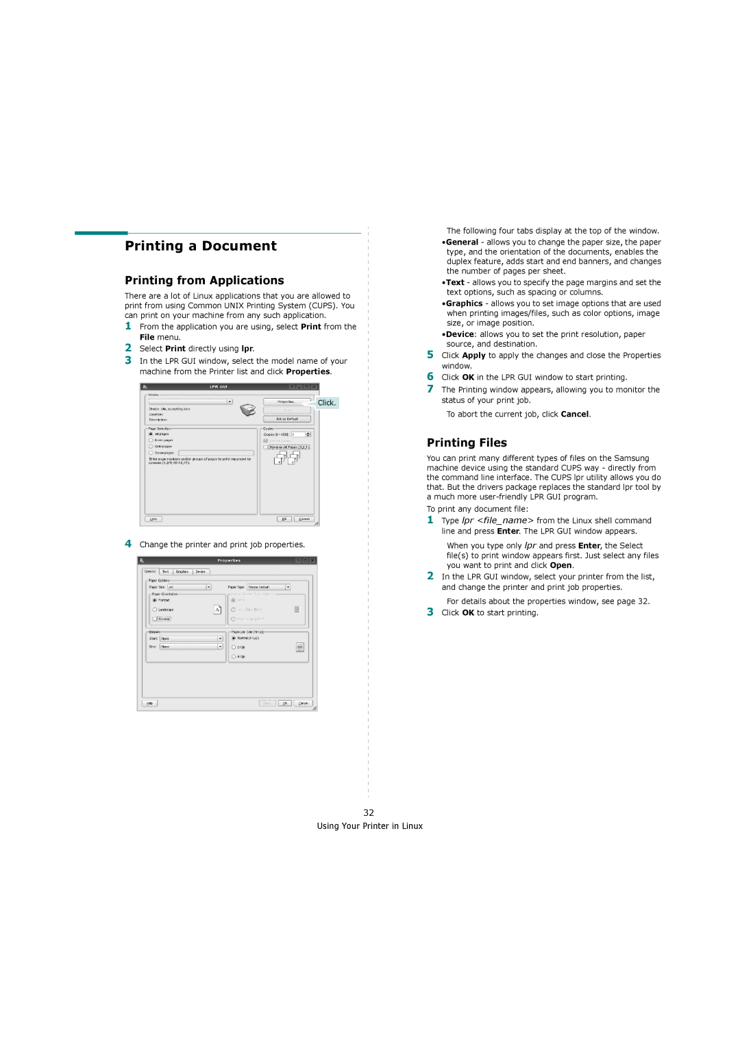 Samsung ML-4550, ML-4551ND manual Printing from Applications, Printing Files, File menu 