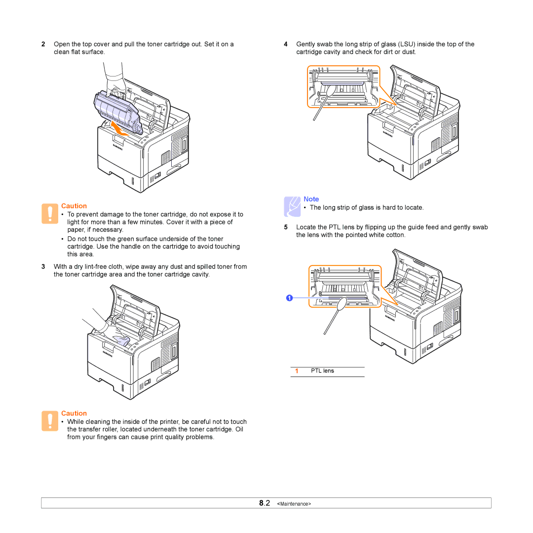 Samsung ML-4551ND, ML-4550 manual Maintenance 