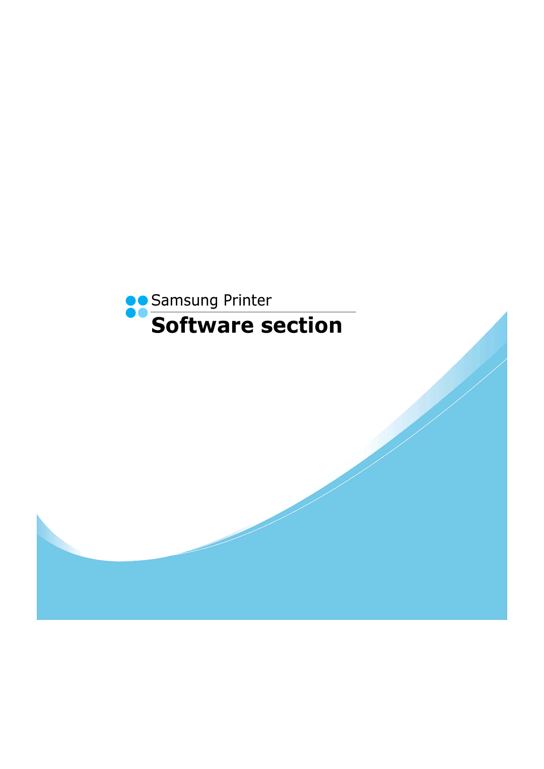 Samsung ML-4550, ML-4551ND manual Software section 