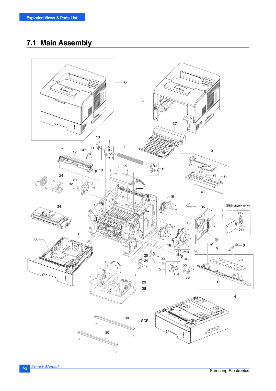 Samsung ML-4550 manual Main Assembly 