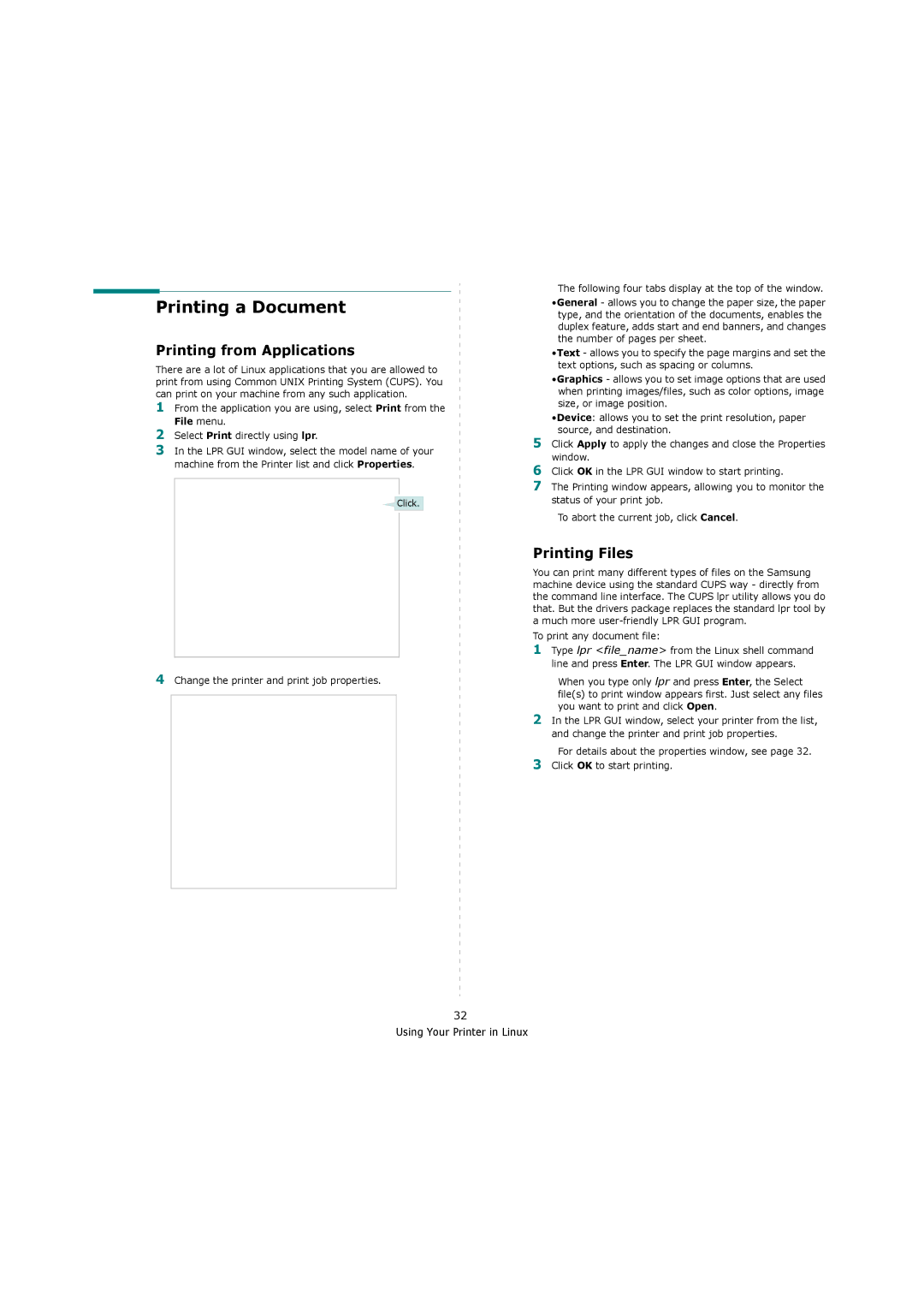 Samsung ML-4551N manual Printing from Applications, Printing Files, File menu 