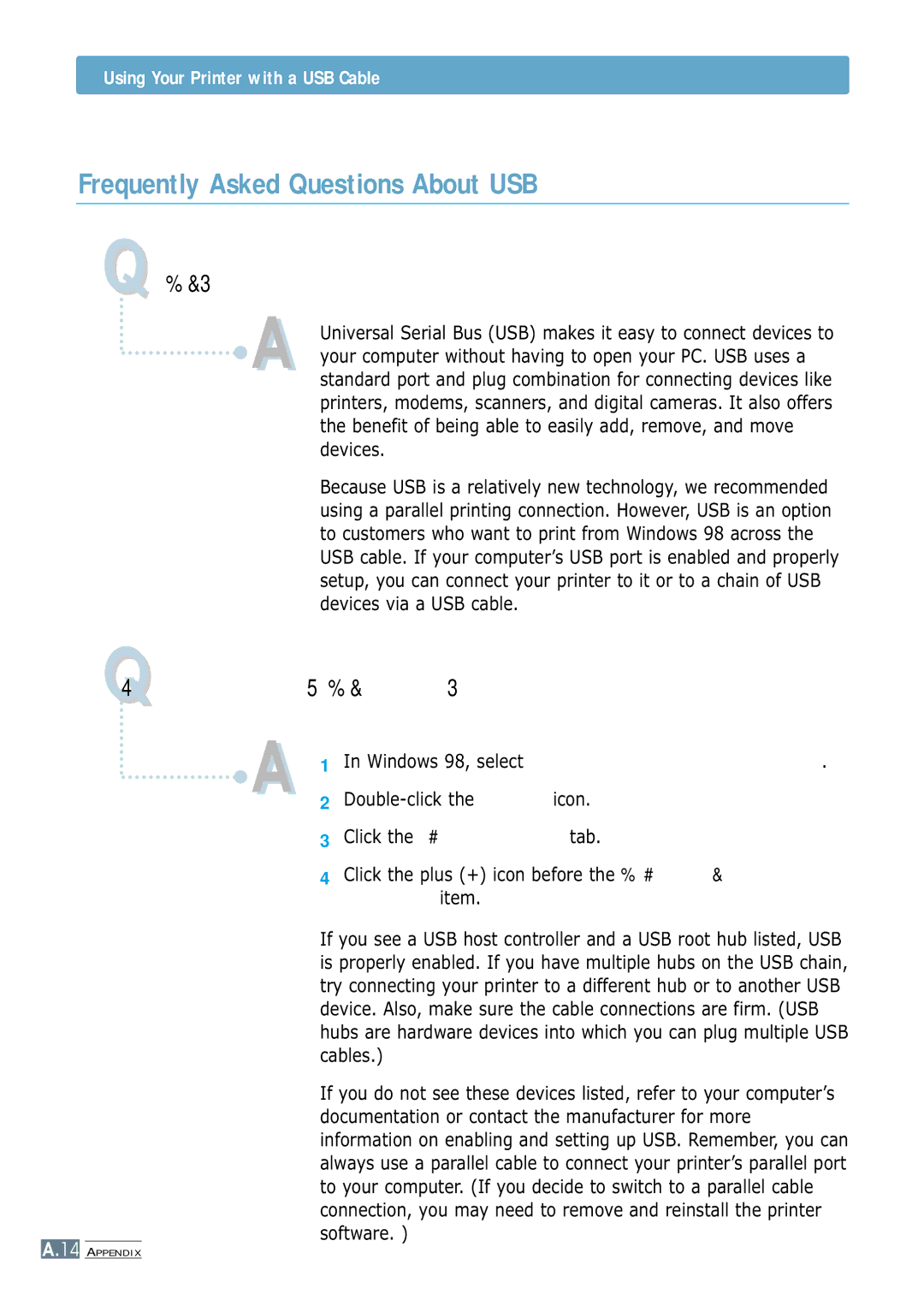 Samsung ML-4600 manual Frequently Asked Questions About USB, Double-click the System icon 