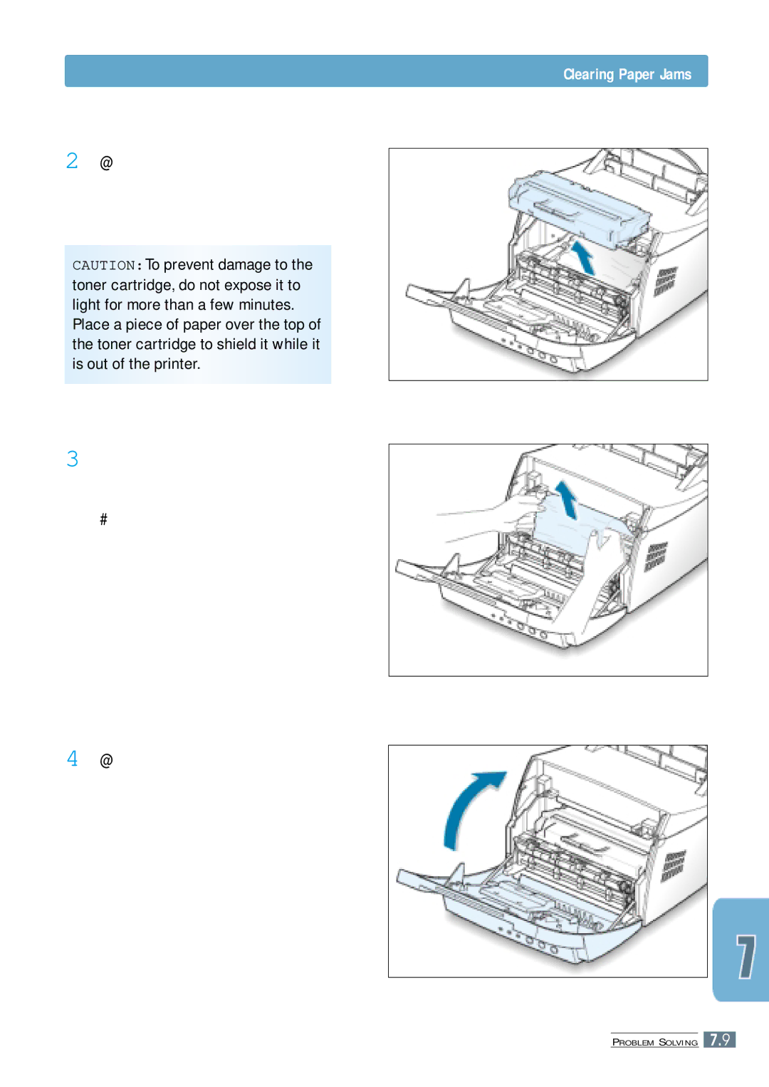 Samsung ML-4600 manual Remove the toner cartridge 