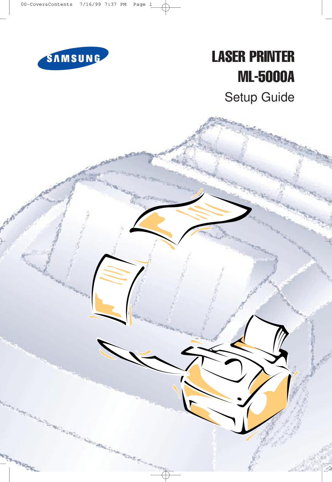 Samsung ML-5000A setup guide Laser Printer 