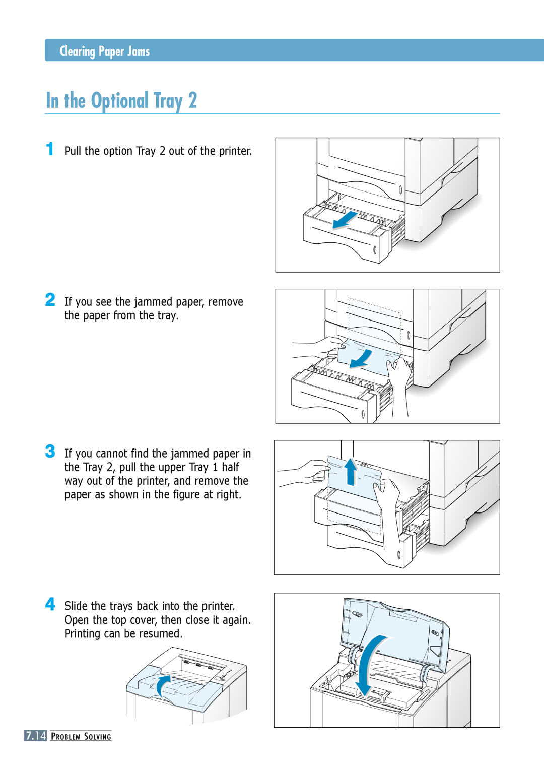 Samsung ML-6060N, ML-6060S manual Optional Tray, Pull the option Tray 2 out of the printer 