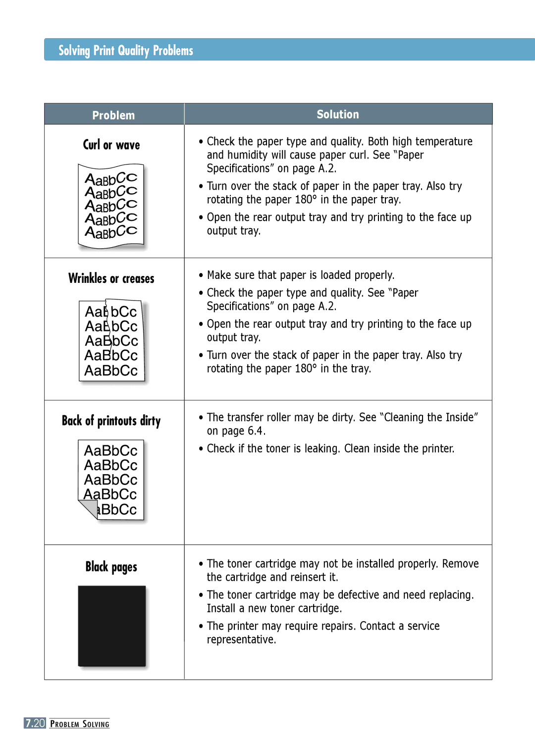 Samsung ML-6060N manual Humidity will cause paper curl. See Paper, Rotating the paper 180 in the paper tray, Output tray 