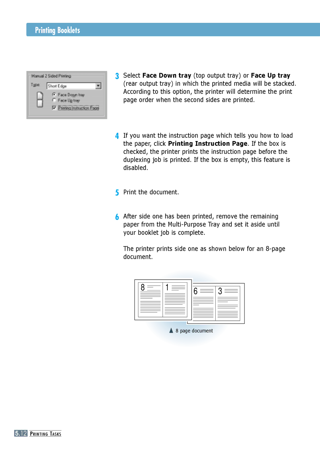 Samsung ML-6060N, ML-6060S manual Printing Booklets 