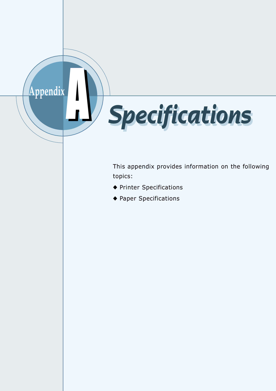 Samsung ML-7300 manual Appendix a Specificationsi i 