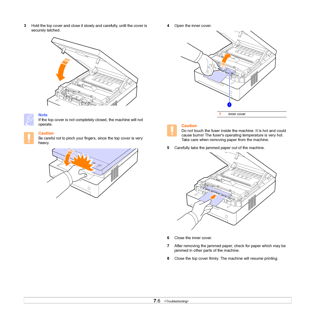 Samsung ML-D1630A manual Inner cover 