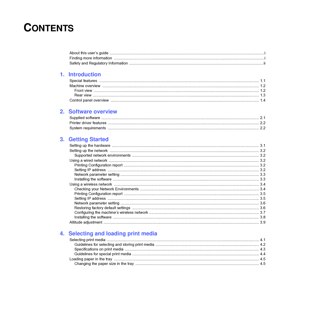 Samsung ML-D1630A manual Contents 