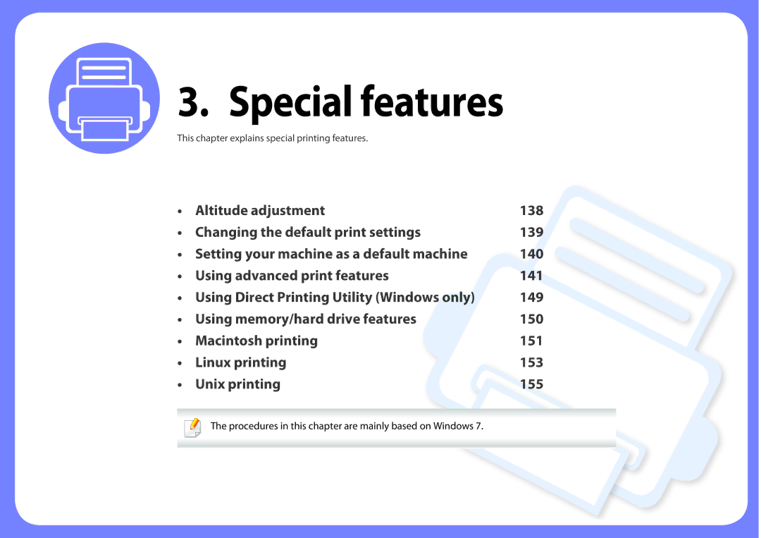 Samsung ML2165WXAA manual Special features 