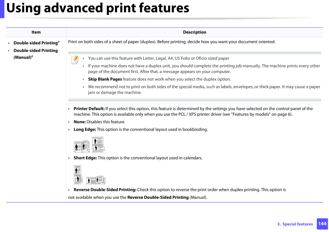 Samsung ML2165WXAA manual Using advanced print features 