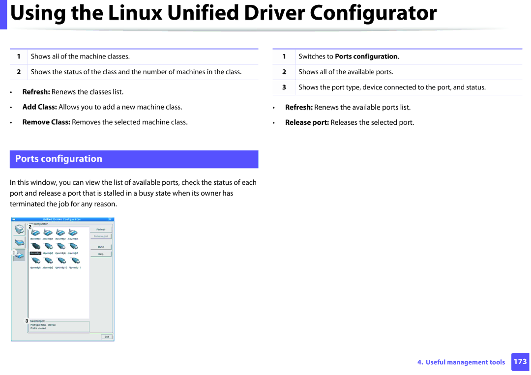 Samsung ML2165WXAA manual Switches to Ports configuration 