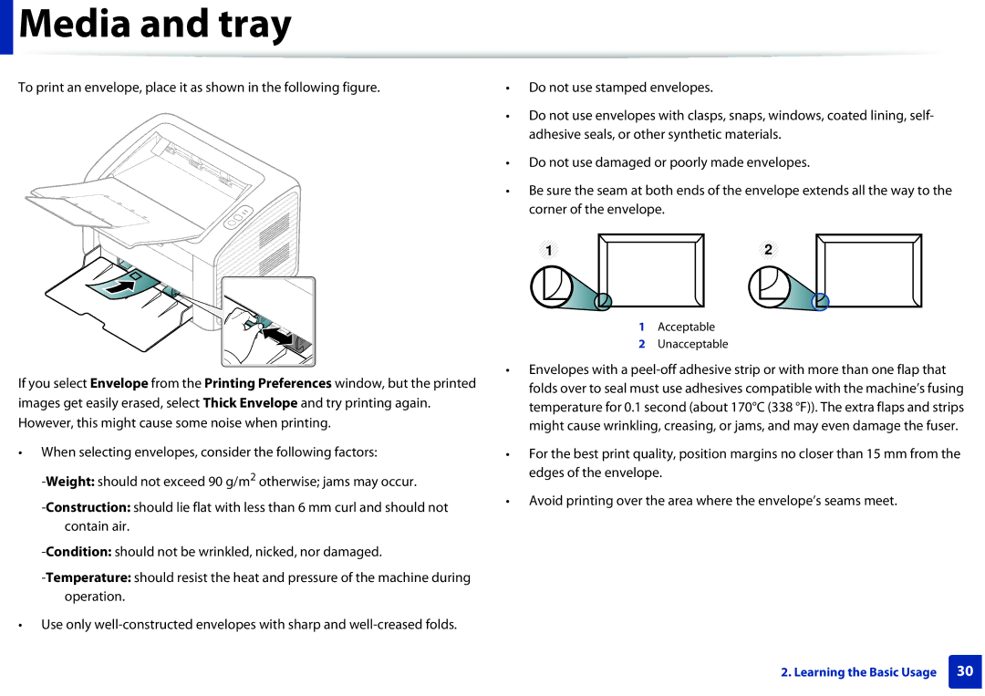 Samsung ML2165WXAA manual Acceptable 