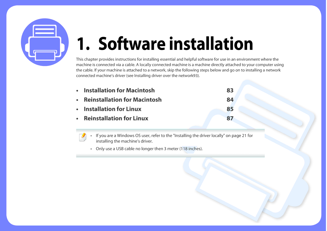 Samsung ML2165WXAA manual Software installation 