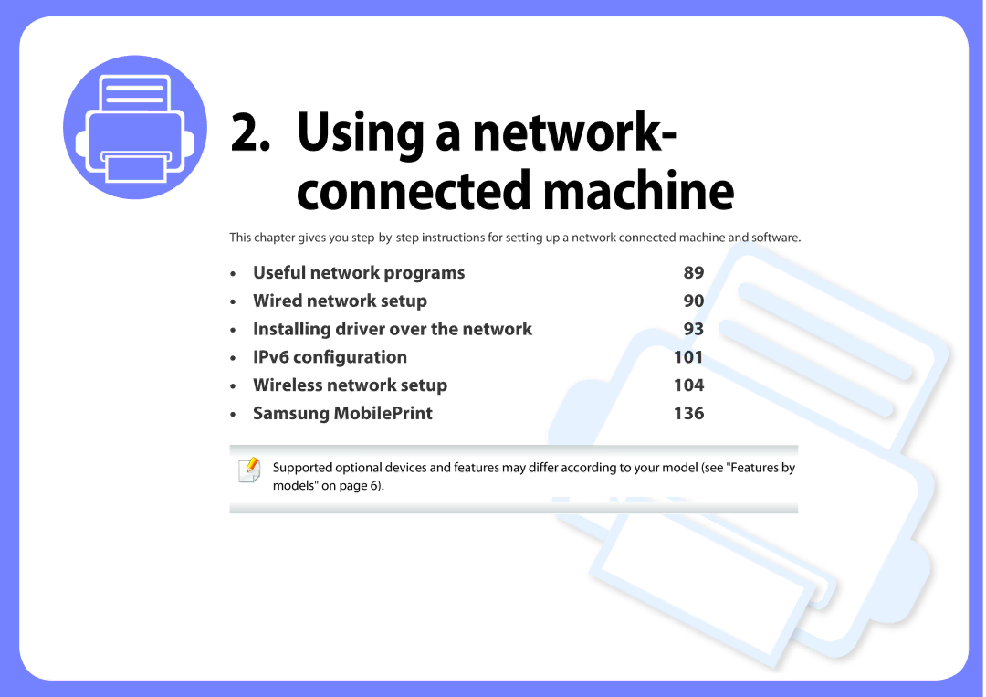 Samsung ML2165WXAA manual Using a network- connected machine 