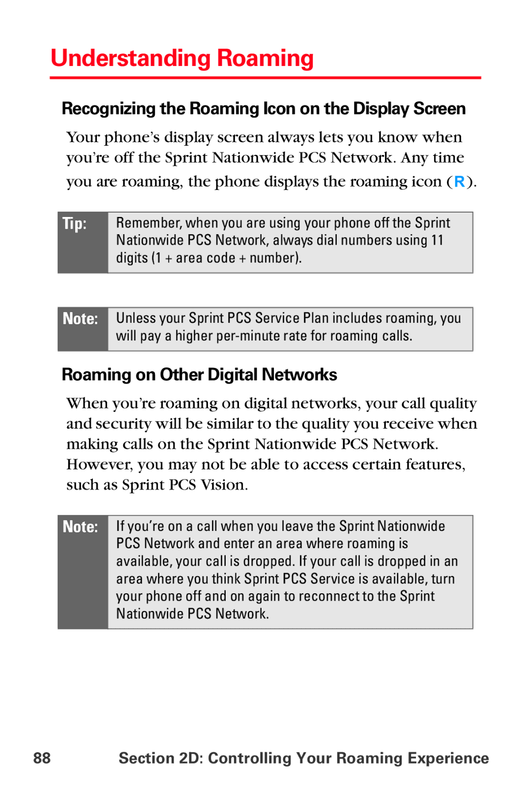 Samsung MM-A800 manual Understanding Roaming, Recognizing the Roaming Icon on the Display Screen 