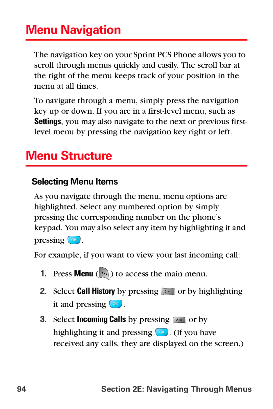 Samsung MM-A800 manual Menu Navigation, Menu Structure, Selecting Menu Items 