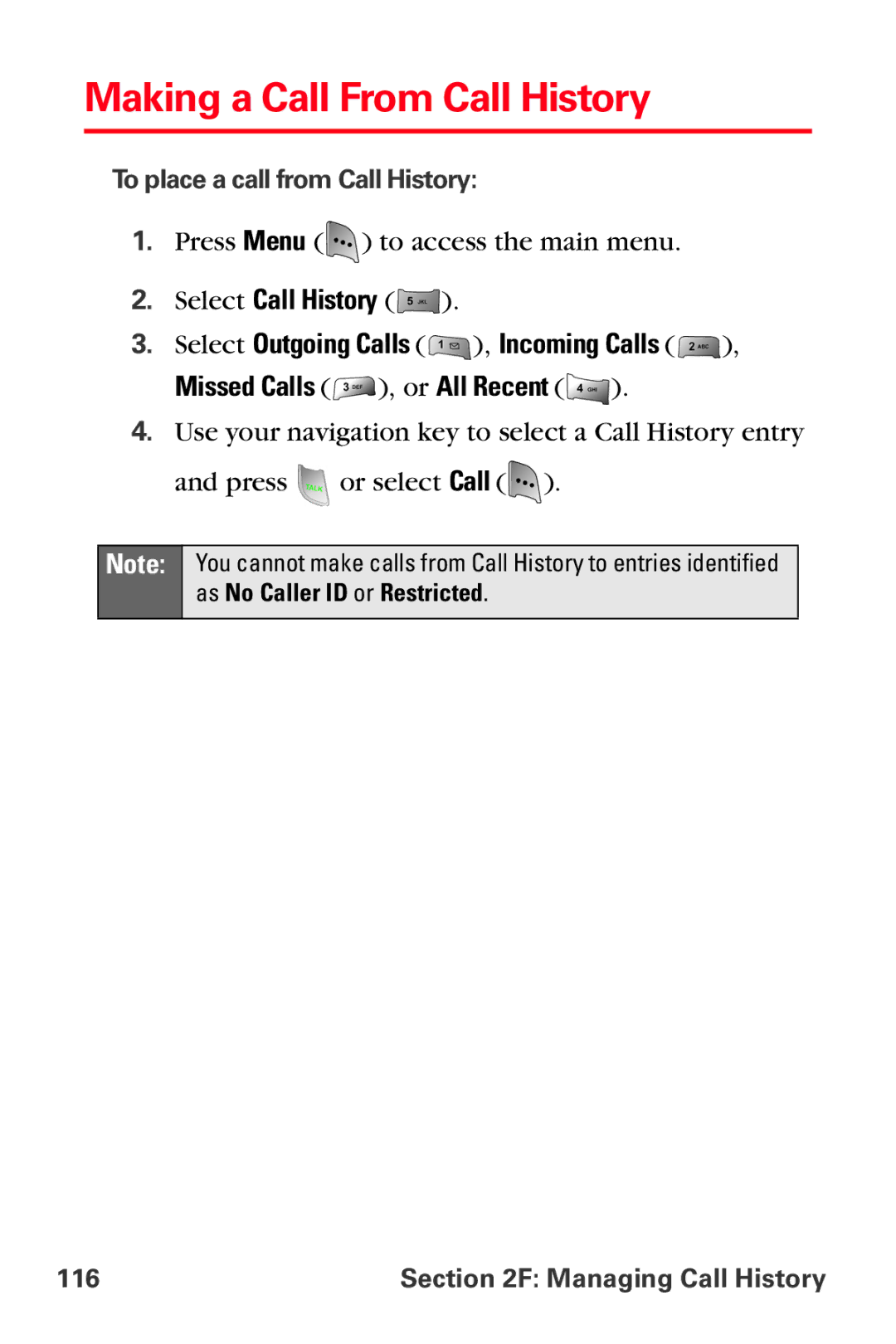 Samsung MM-A800 manual Making a Call From Call History, To place a call from Call History, Managing Call History 