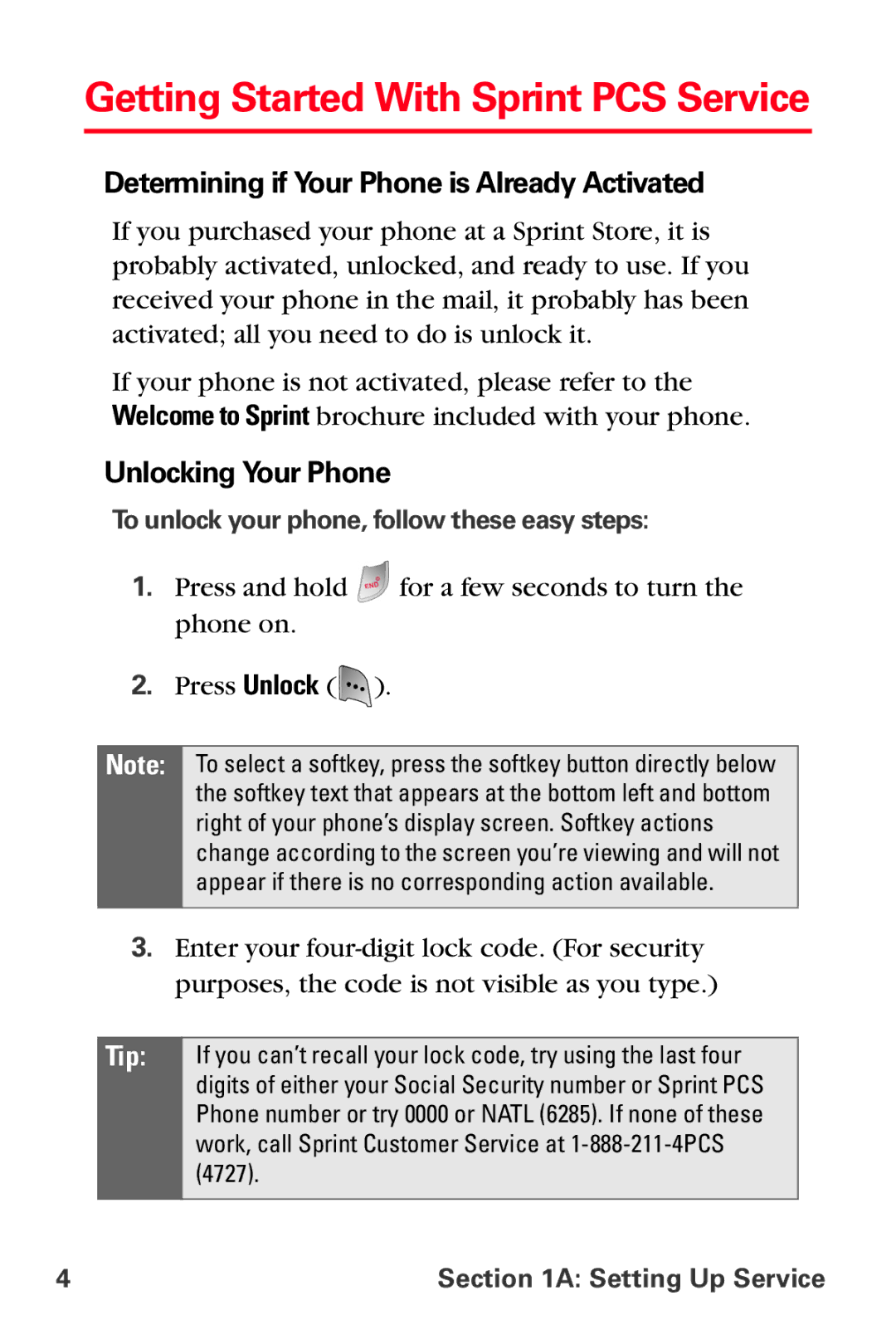 Samsung MM-A800 manual Getting Started With Sprint PCS Service, Determining if Your Phone is Already Activated 