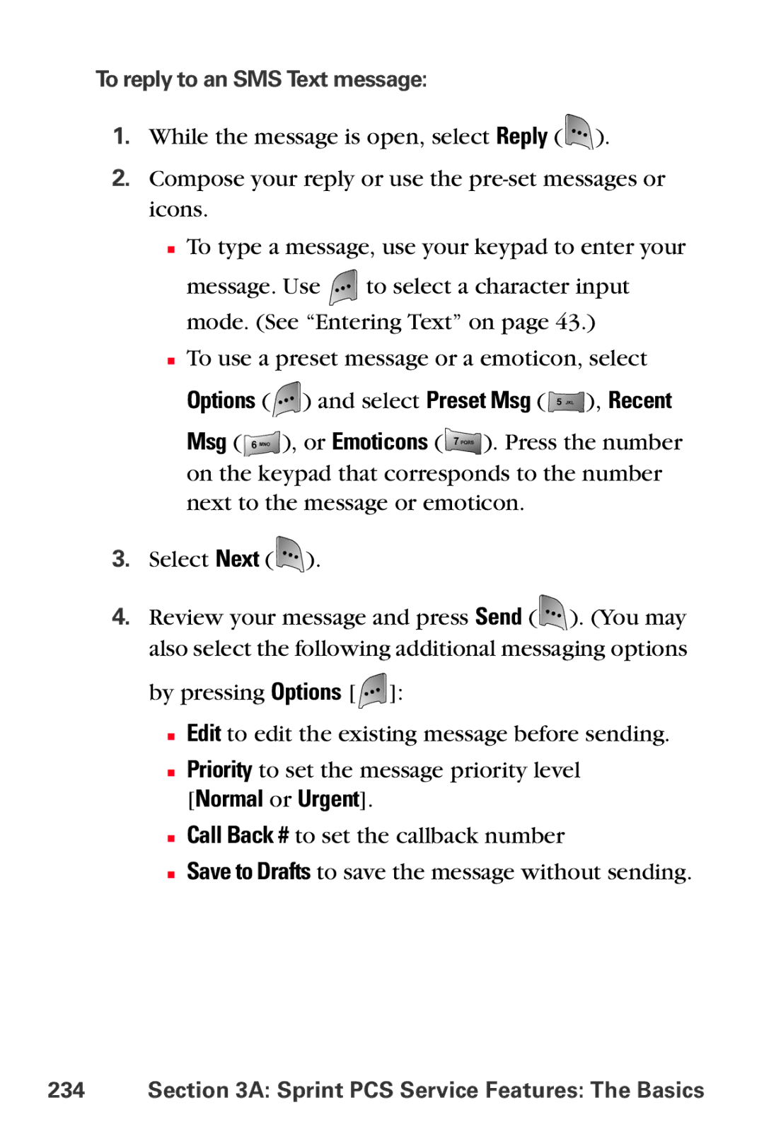 Samsung MM-A800 manual To reply to an SMS Text message 