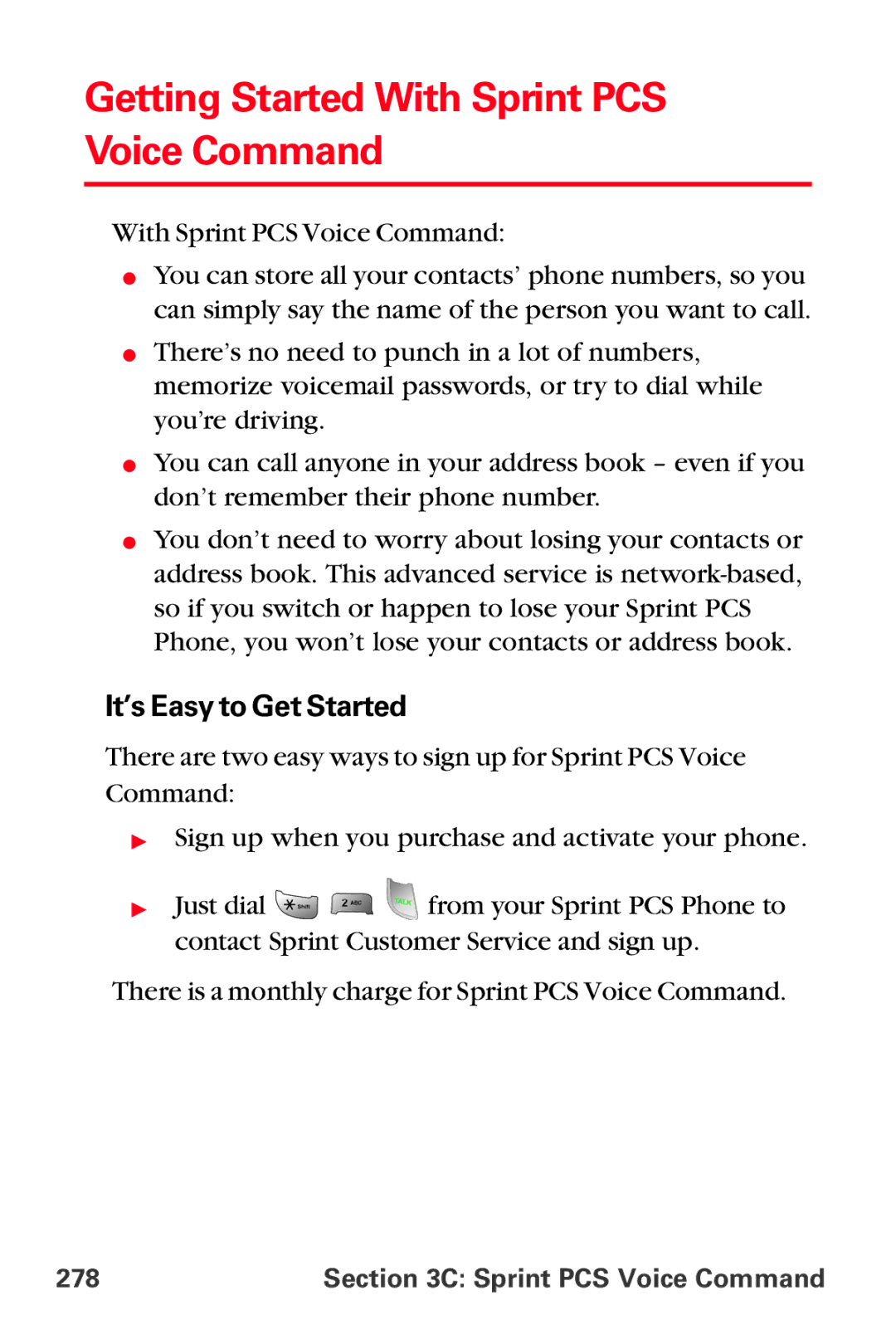 Samsung MM-A800 manual Getting Started With Sprint PCS Voice Command, It’s Easy to Get Started, 278 