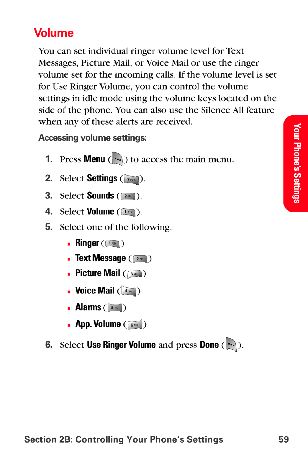 Samsung MM-A800 manual Volume, Accessing volume settings 