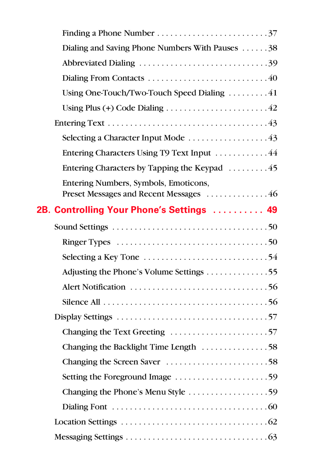 Samsung MM-A880 manual 2B. Controlling Your Phone’s Settings 