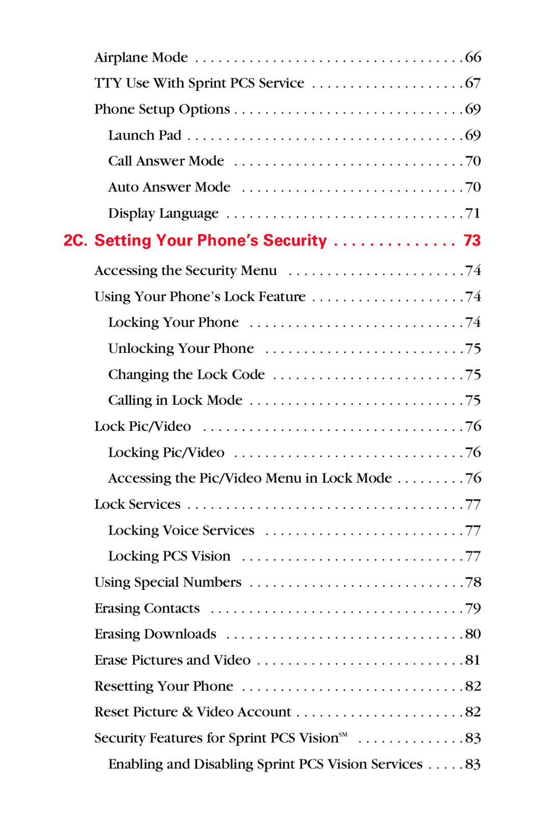 Samsung MM-A880 manual 2C. Setting Your Phone’s Security 