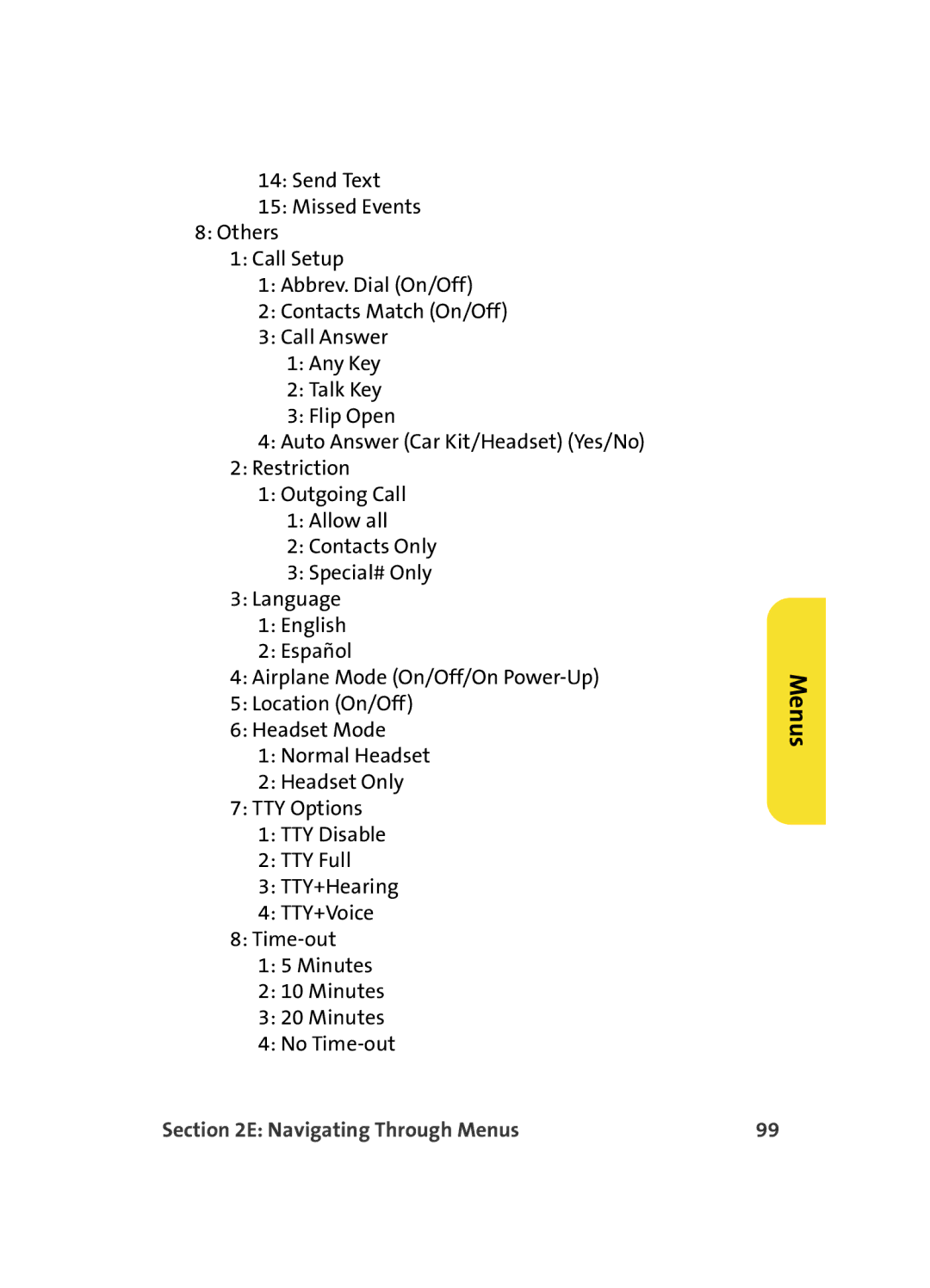 Samsung MM A880 manual Menus 