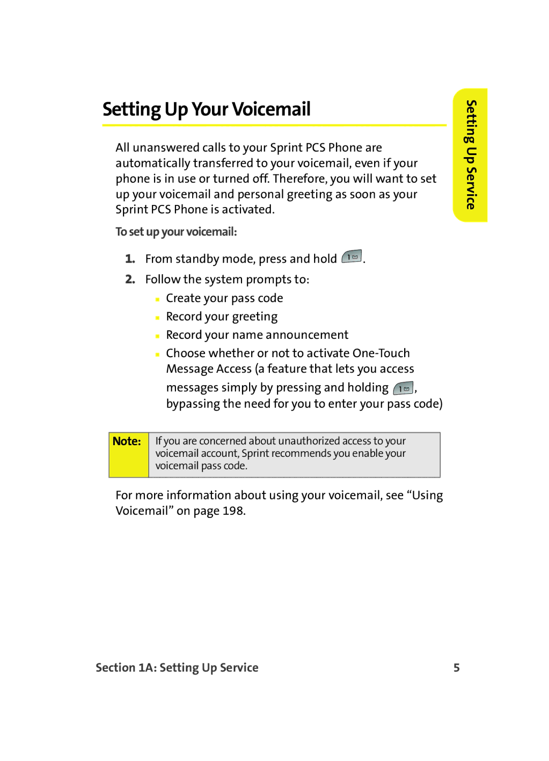 Samsung MM A880 manual Setting Up Your Voicemail, To set up your voicemail 