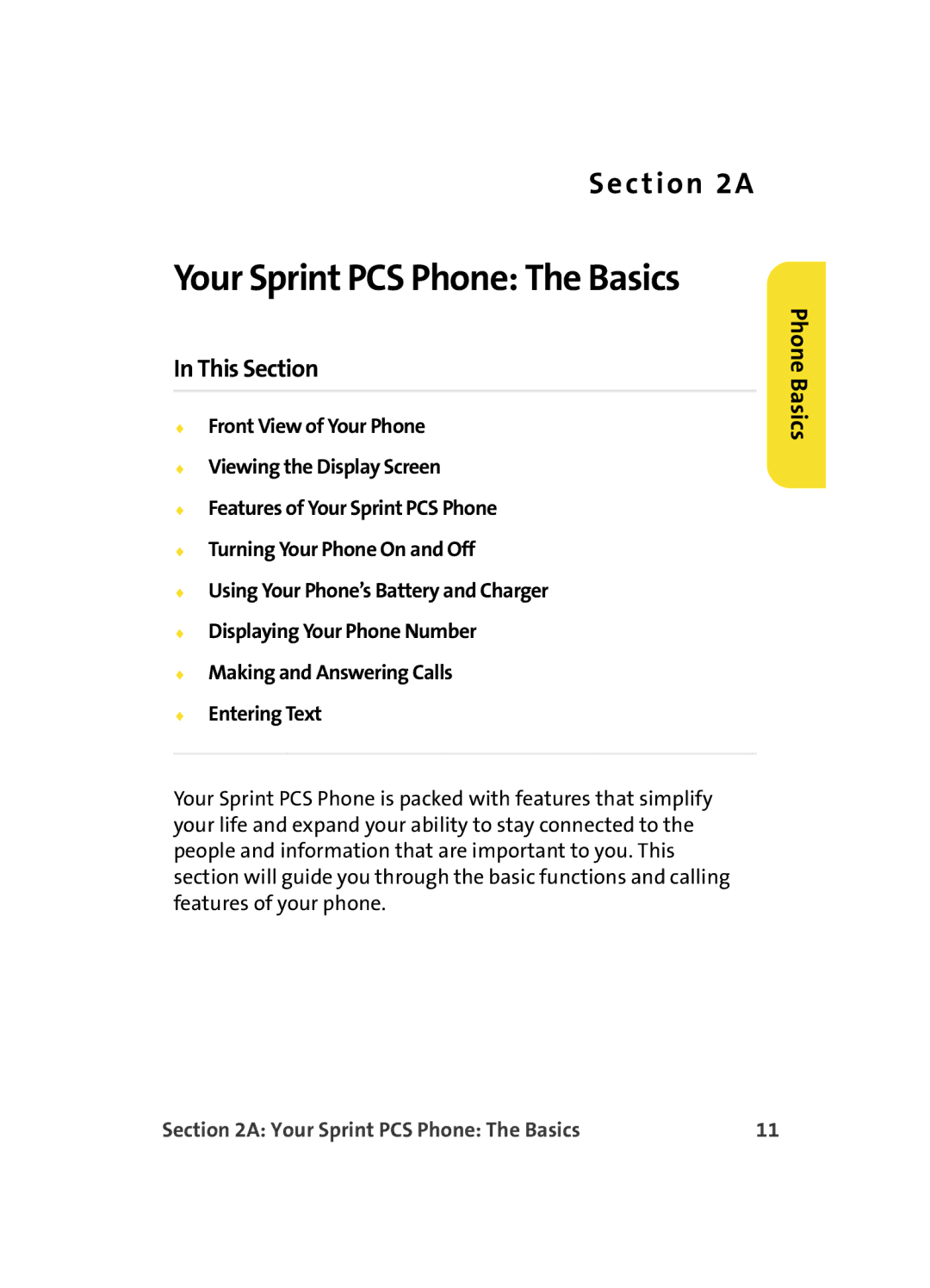 Samsung MM A880 manual Your Sprint PCS Phone The Basics, Phone Basics 