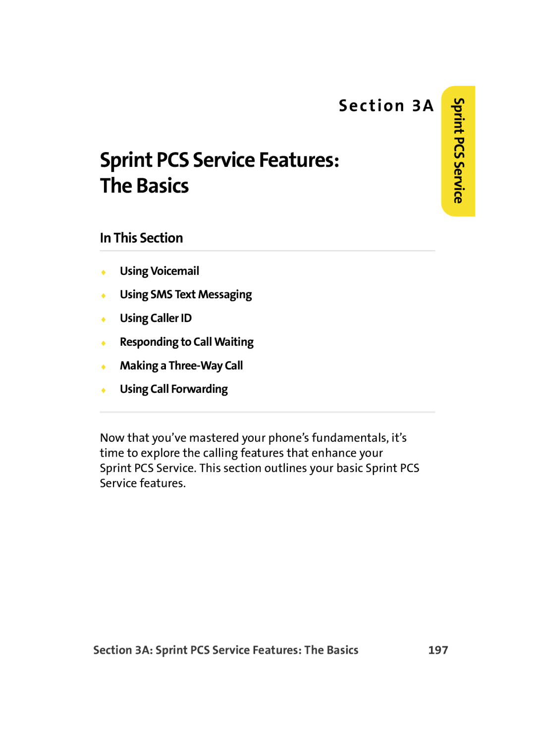 Samsung MM A880 manual Sprint PCS Service, 197 