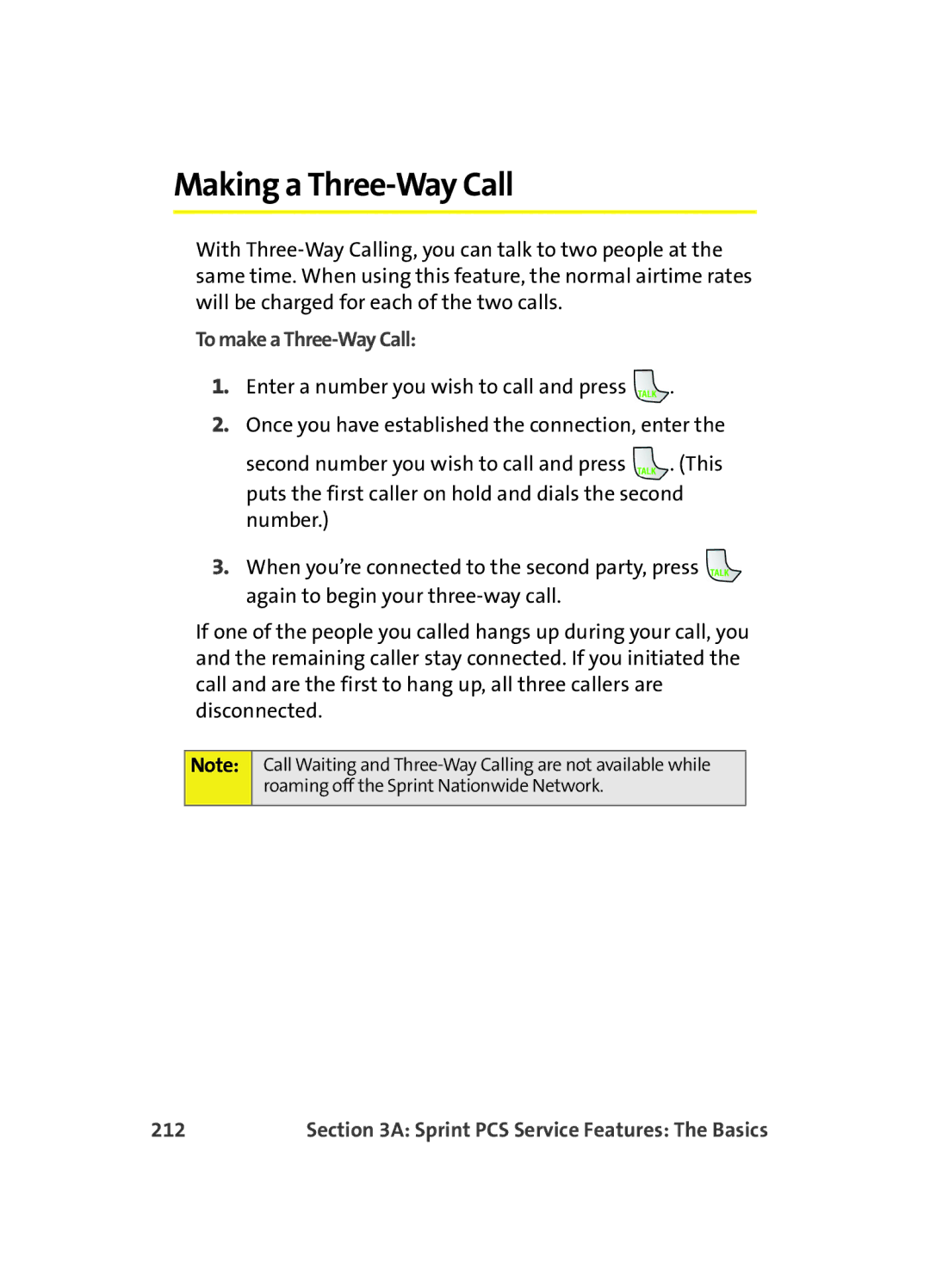 Samsung MM A880 manual Making a Three-Way Call, To make a Three-Way Call, 212 