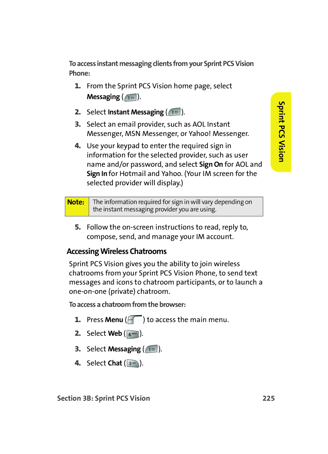 Samsung MM A880 manual Accessing Wireless Chatrooms, Select Instant Messaging, To access a chatroom from the browser 