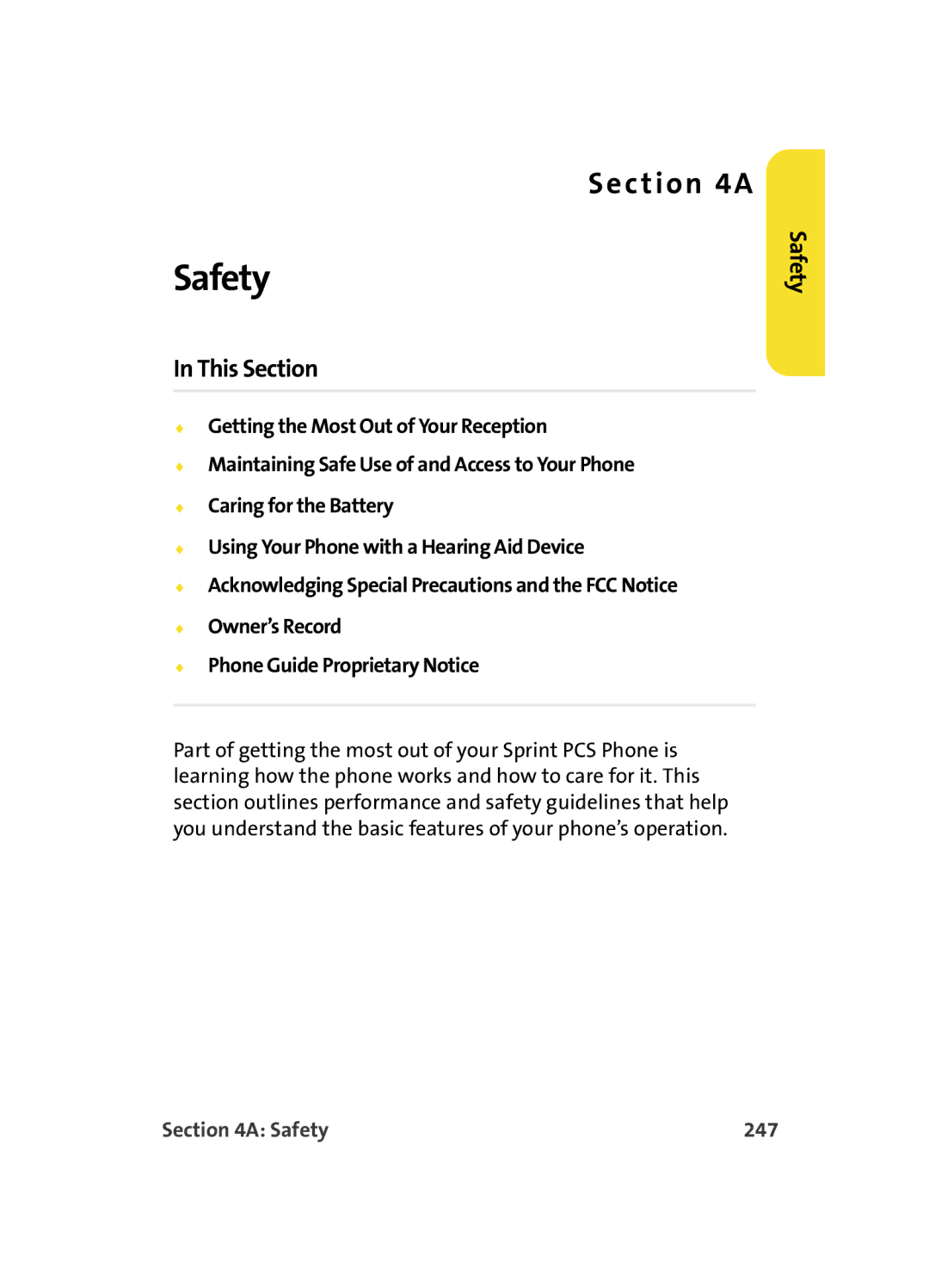 Samsung MM A880 manual Safety 247 