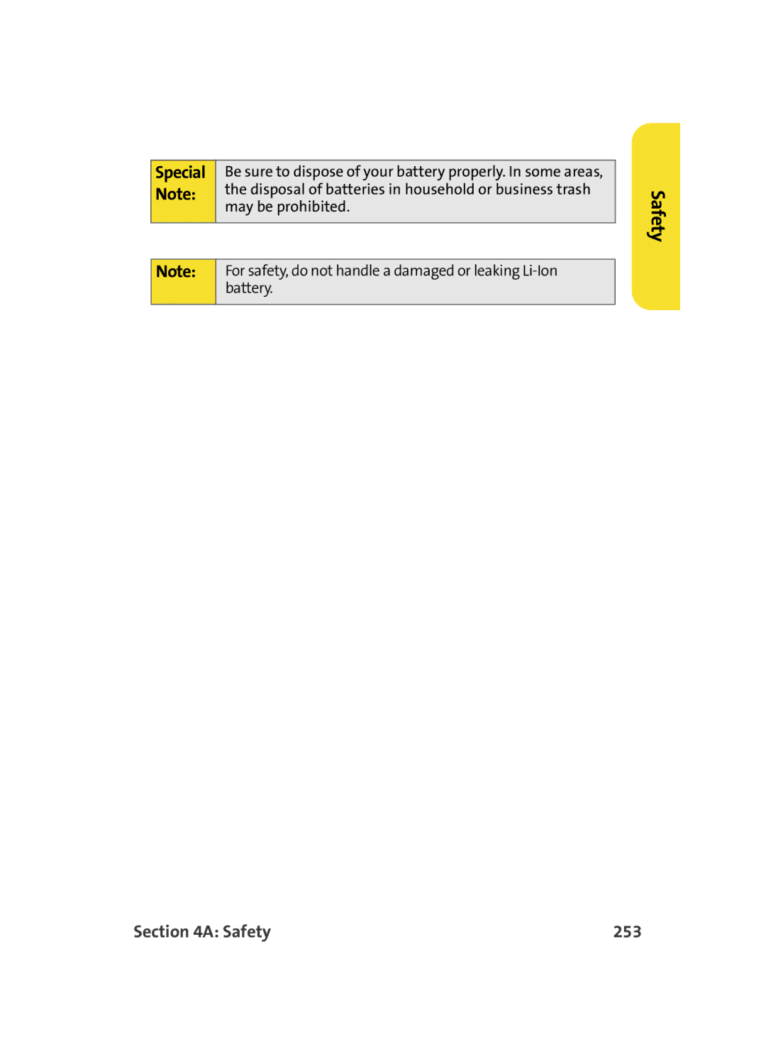 Samsung MM A880 manual Special, Safety 253 