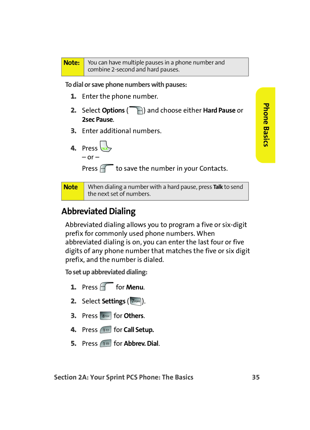 Samsung MM A880 manual Abbreviated Dialing, To dial or save phone numbers with pauses, To set up abbreviated dialing 