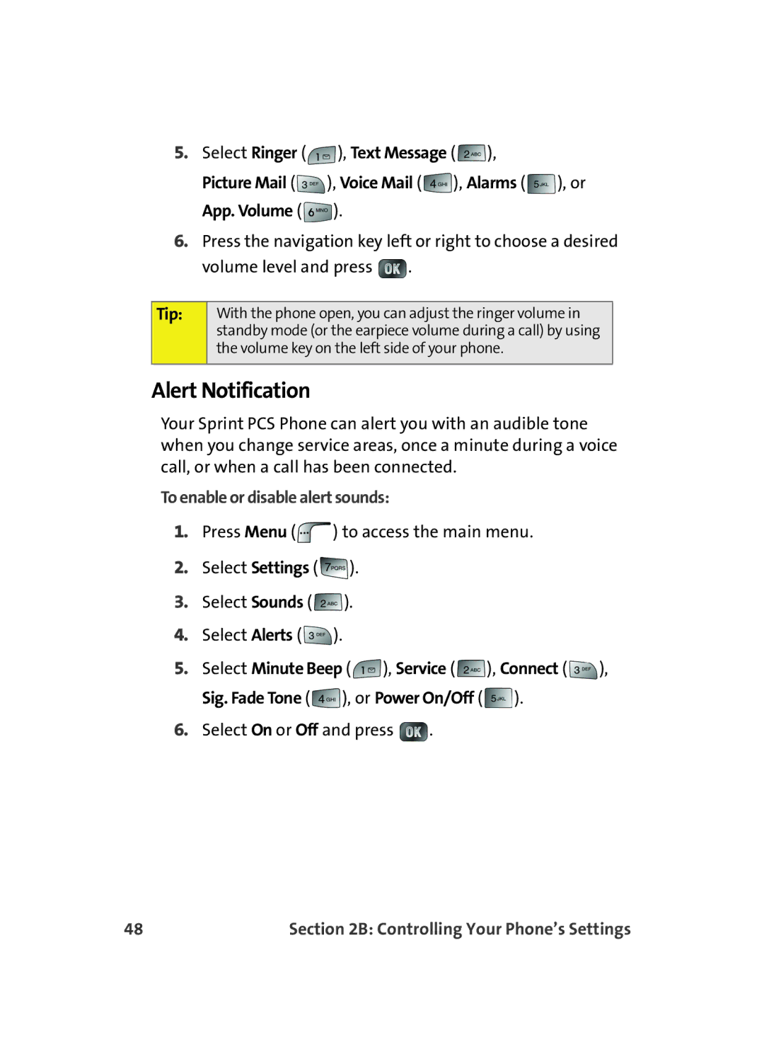 Samsung MM A880 manual Alert Notification, To enable or disable alert sounds 