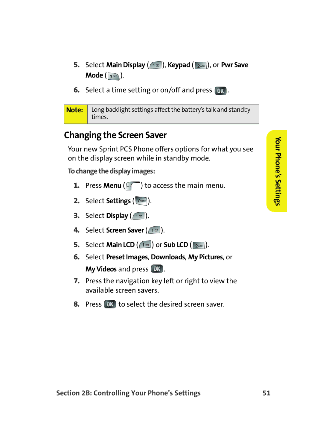 Samsung MM A880 manual Changing the Screen Saver, To change the display images, Select Screen Saver 