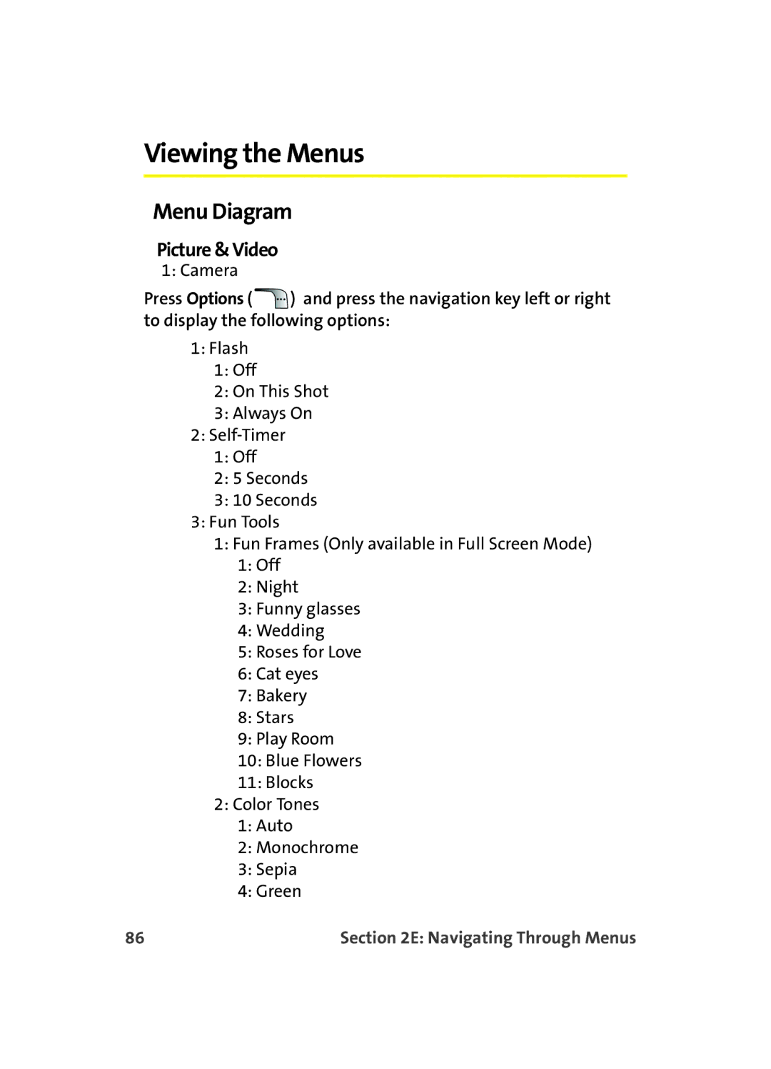 Samsung MM A880 manual Viewing the Menus, Menu Diagram, Picture & Video 