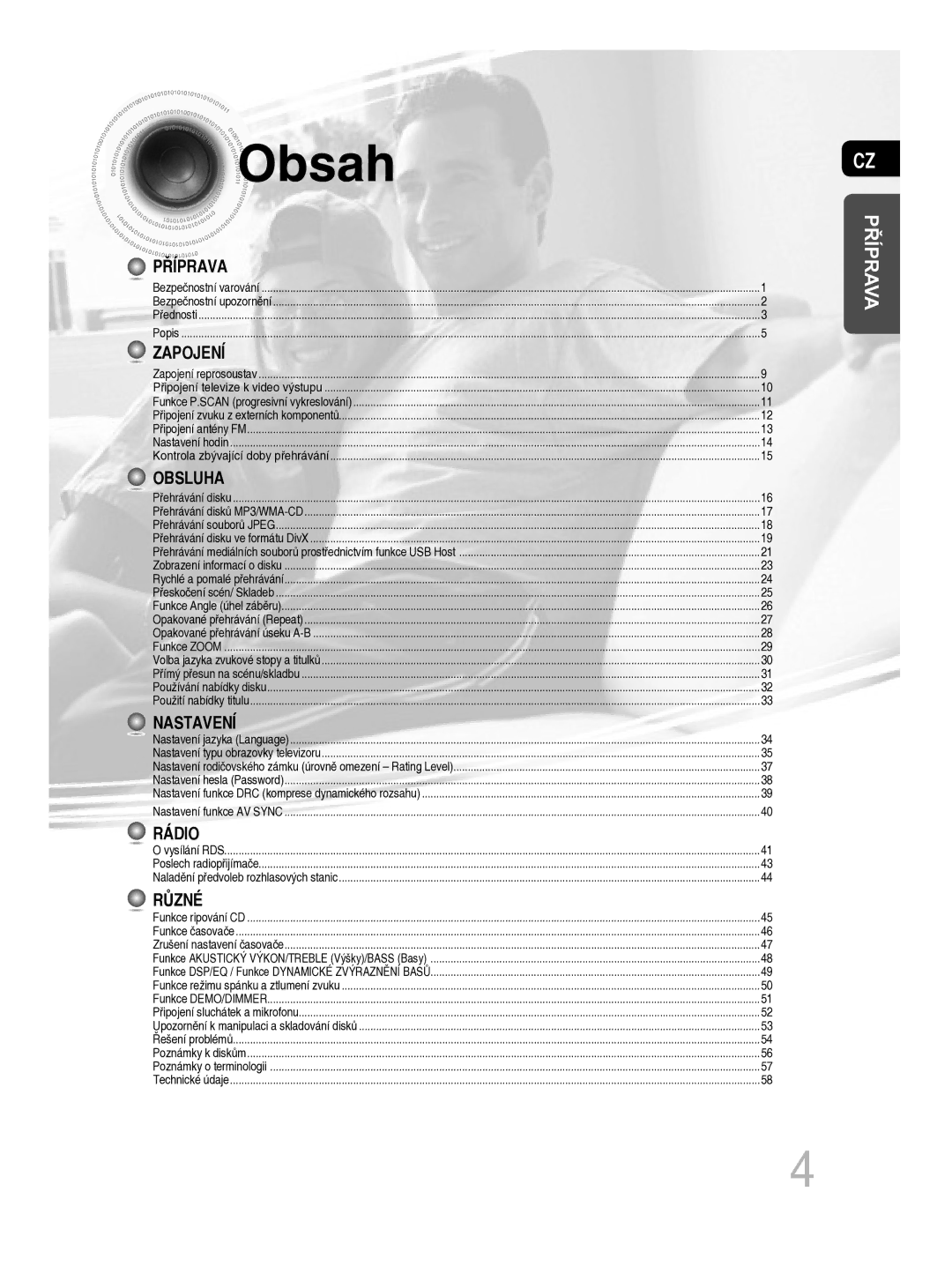 Samsung MM-C330D/EDC manual Obsah, Zapojení 