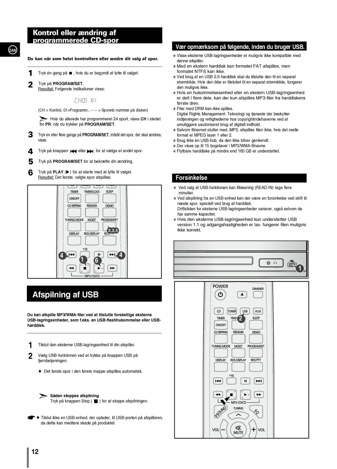 Samsung MM-C330/XEE manual Tryk på knappen Stop 