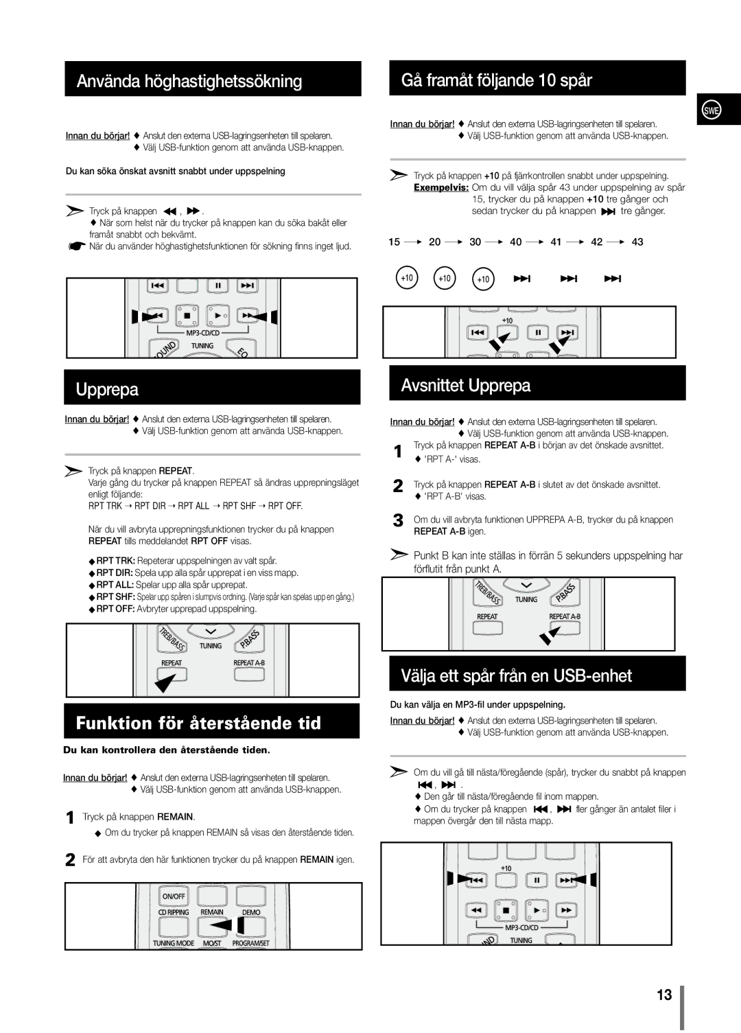 Samsung MM-C330/XEE manual Använda höghastighetssökning 