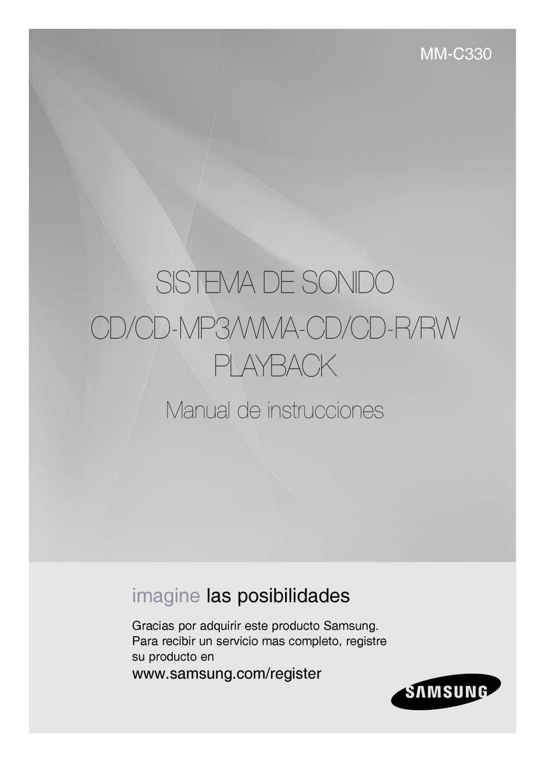 Samsung MM-C330/XEF manual Sistema De Sonido, Playback, CD/CD-MP3/WMA-CD/CD-R/RW, Manual de instrucciones 