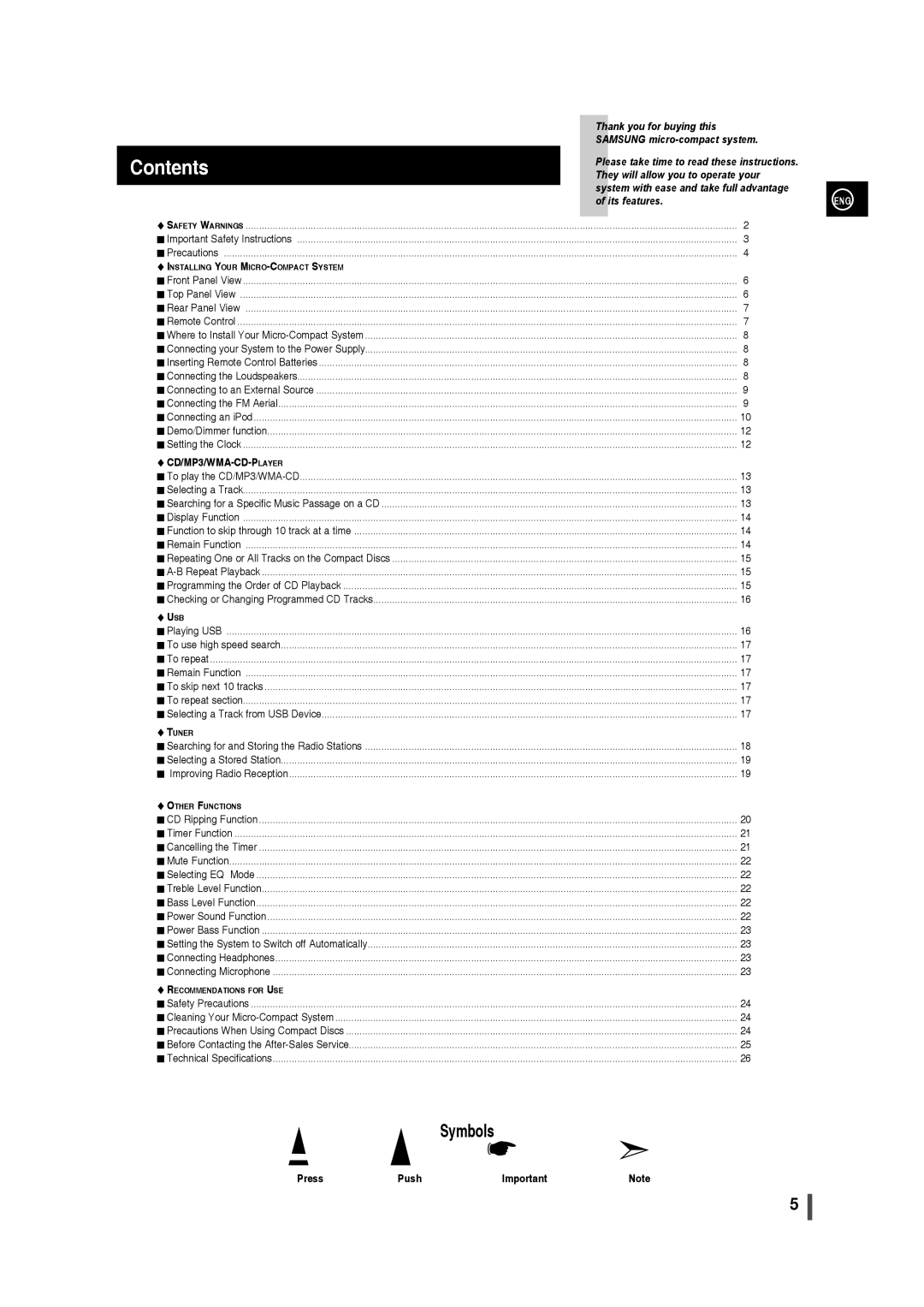 Samsung AH68-02275X, MM-C430 user manual Contents 