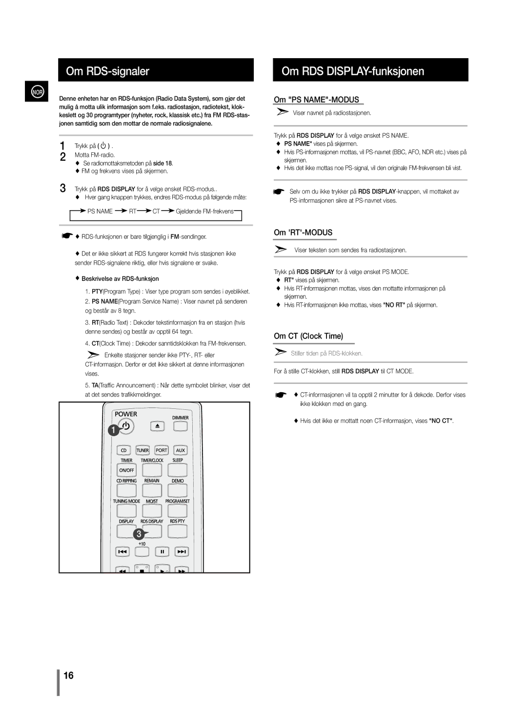 Samsung MM-C430/XEE manual Trykk på, Motta FM-radio, Se radiomottaksmetoden på side, FM og frekvens vises på skjermen 