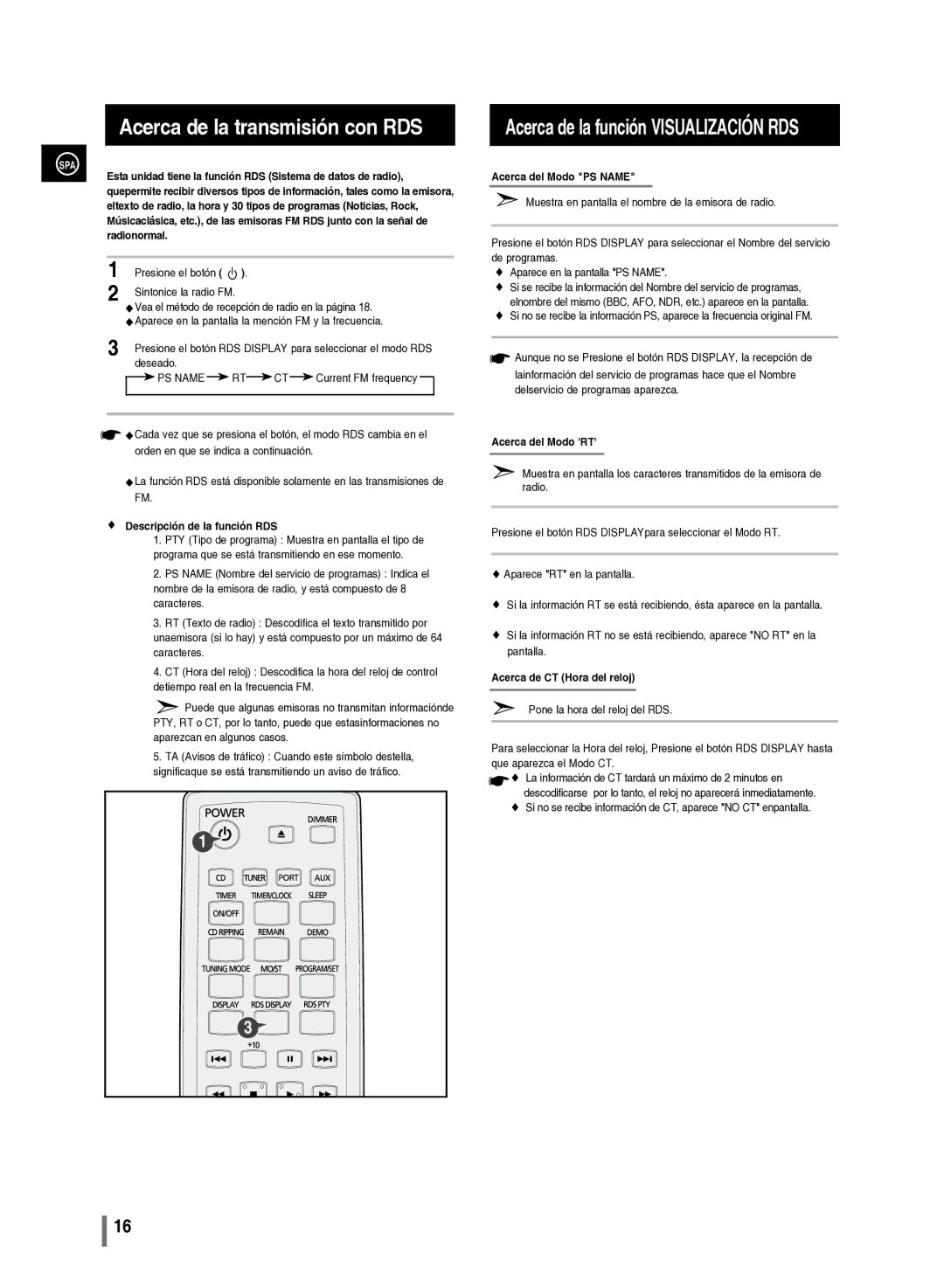 Samsung MM-C430/XEF manual Acerca de la transmisión con RDS, Acerca de la función Visualización RDS 