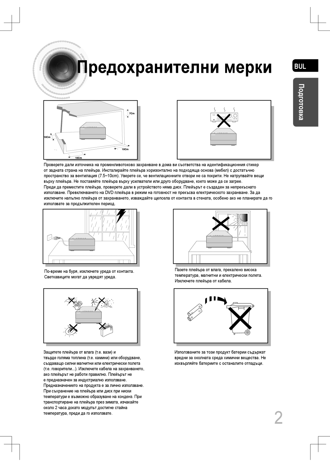 Samsung MM-C530D/EDC, MM-C430D/EDC manual Светкавиците могат да увредят уреда 