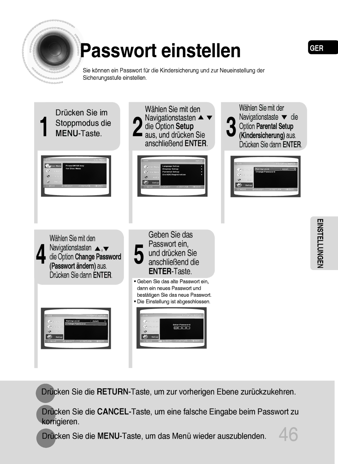 Samsung MM-C530D/EDC, MM-C430D/XEN, MM-C430D/EDC manual Passwort einstellen, Geben Sie das, Die Einstellung ist abgeschlossen 